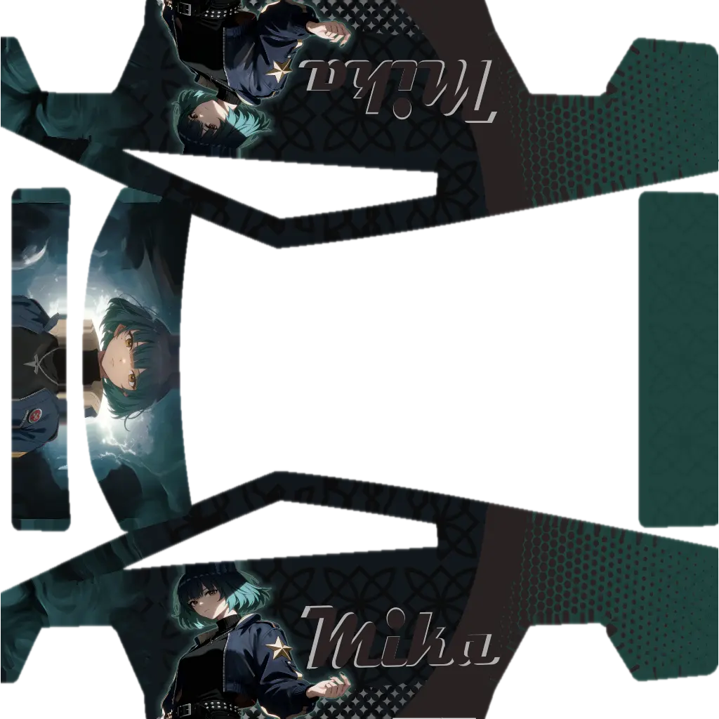 Mika official Tesla Paint Shop wrap template for Tesla Cybertruck 2024 2025