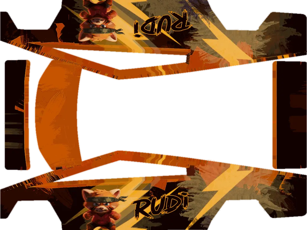 Rudi official Tesla Paint Shop wrap template for Tesla Cybertruck 2024 2025