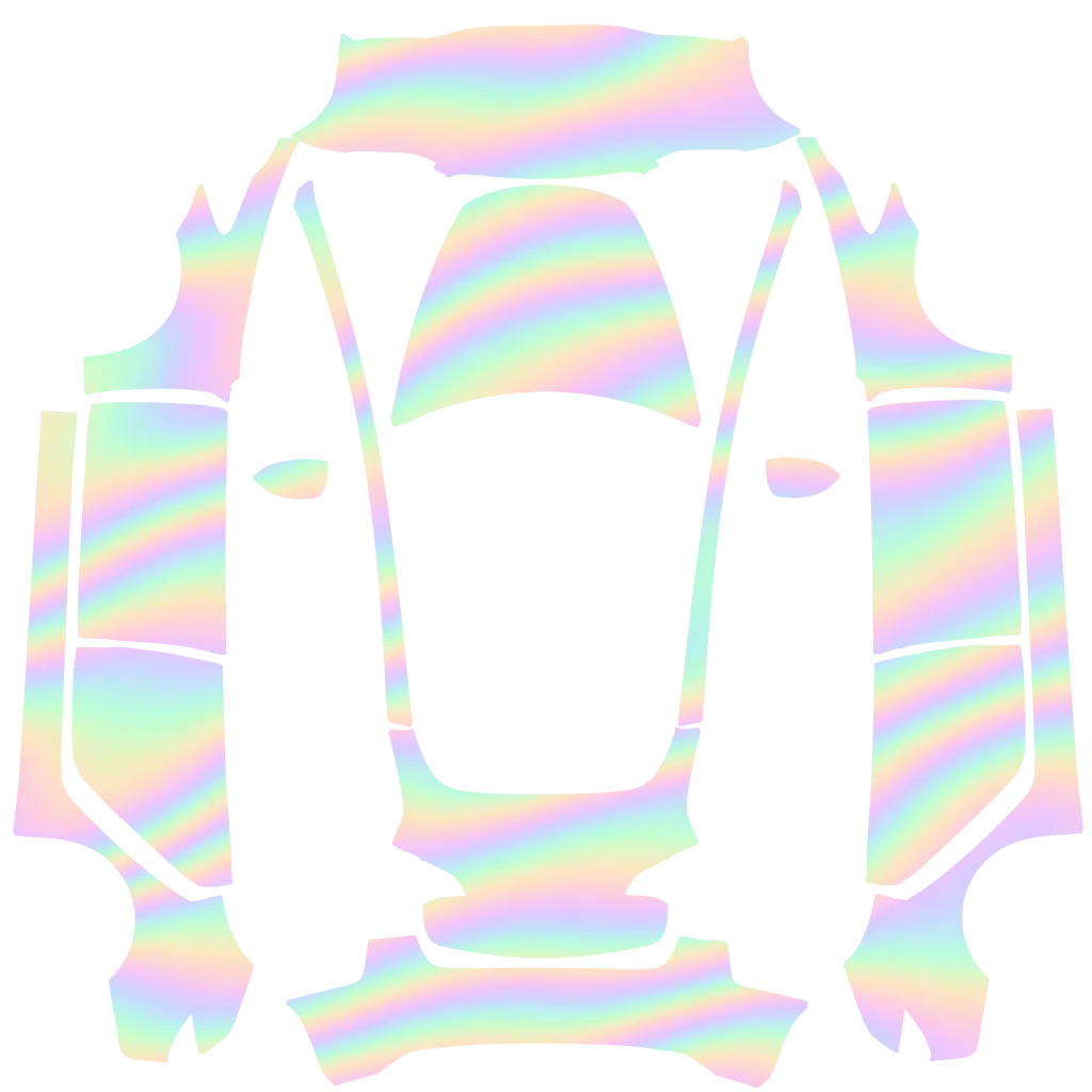 Prismatic community Tesla Paint Shop wrap template for Tesla Model 3 2017-2023