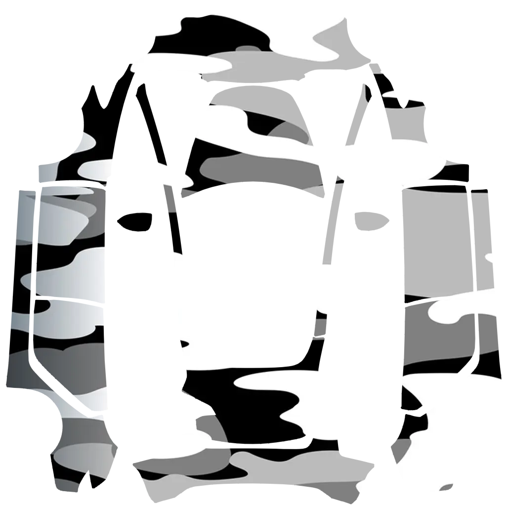 WhiteBlackCamo community Tesla Paint Shop wrap template for Tesla Model 3 2017-2023