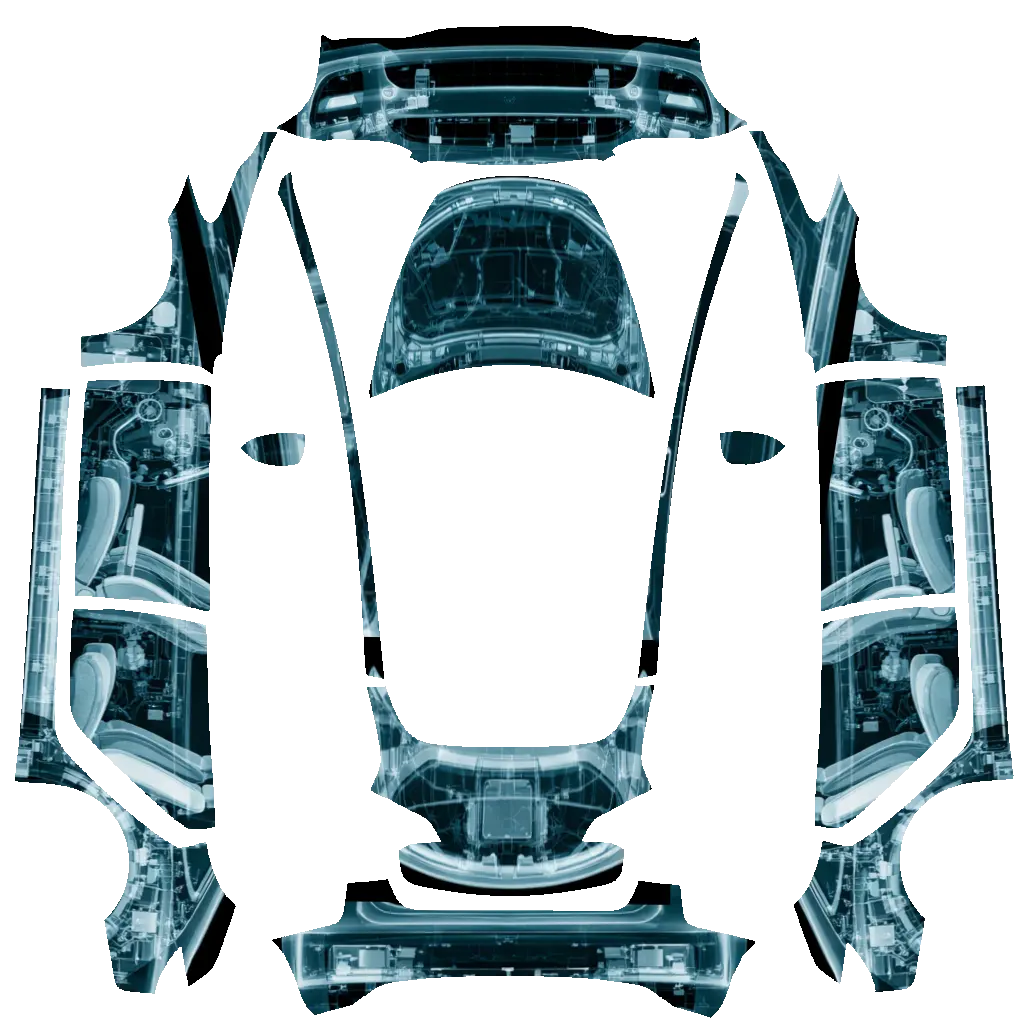 X ray community Tesla Paint Shop wrap template for Tesla Model 3 2017-2023
