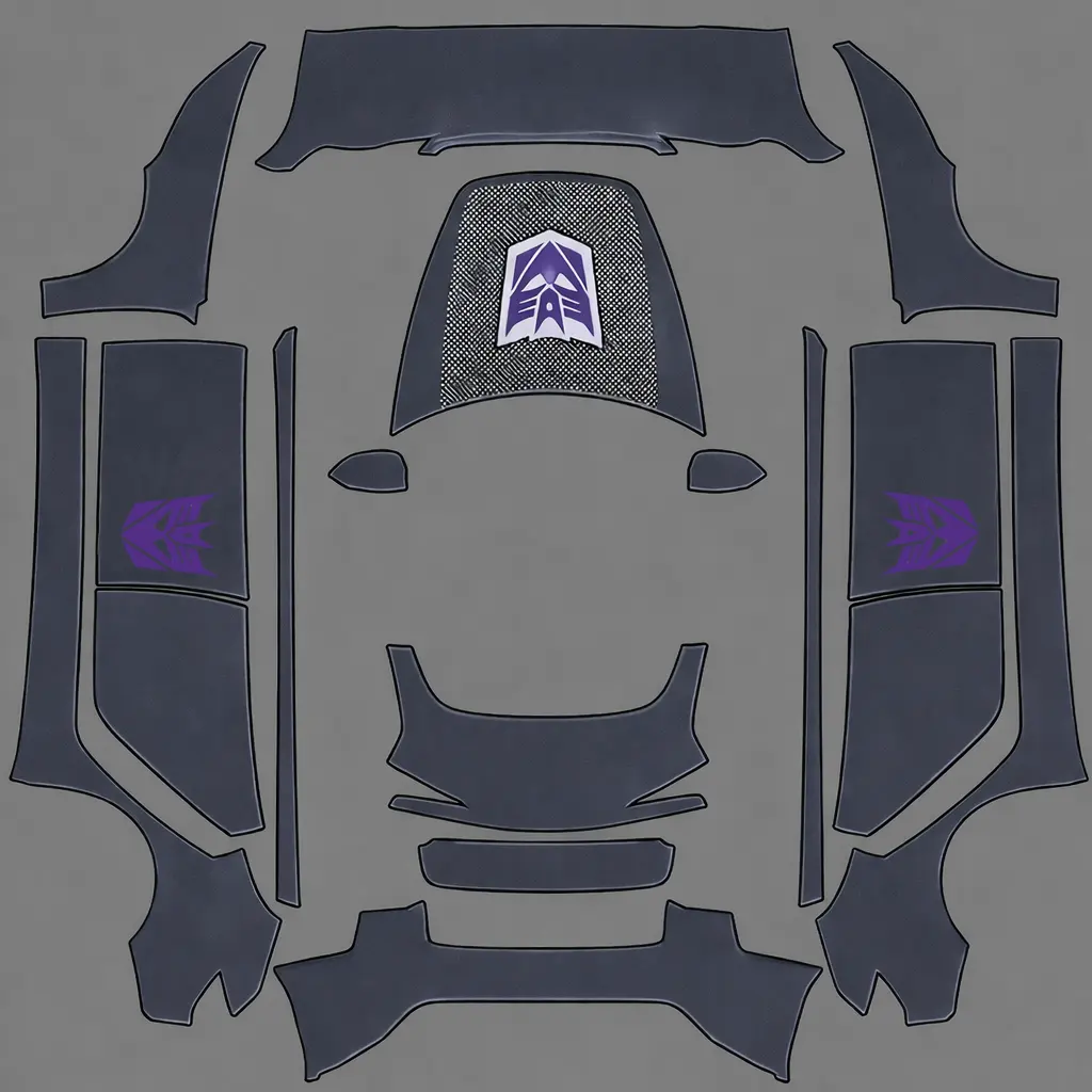 Transformers Wildrider community Tesla Paint Shop wrap template for Tesla Model 3 Highland 2024 2025