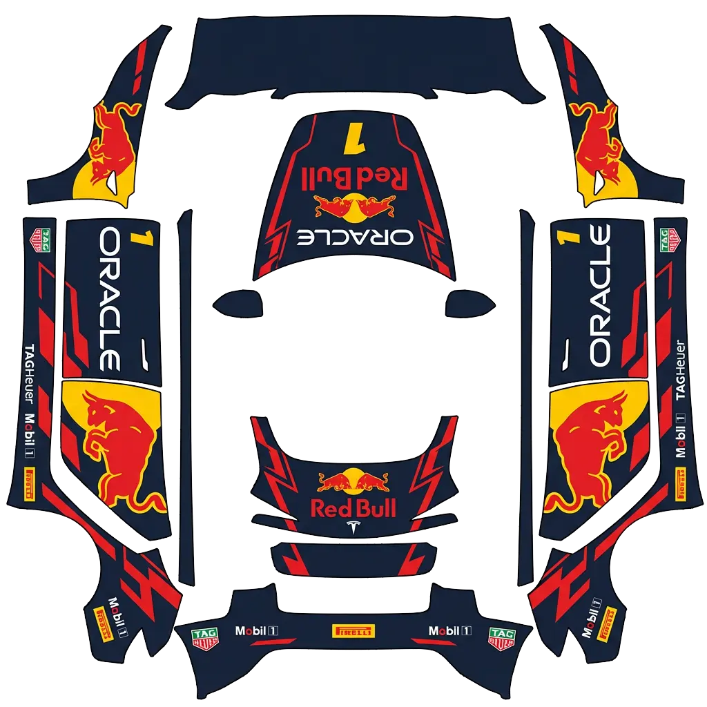 redbull community Tesla Paint Shop wrap template for Tesla Model 3 Highland 2024 2025