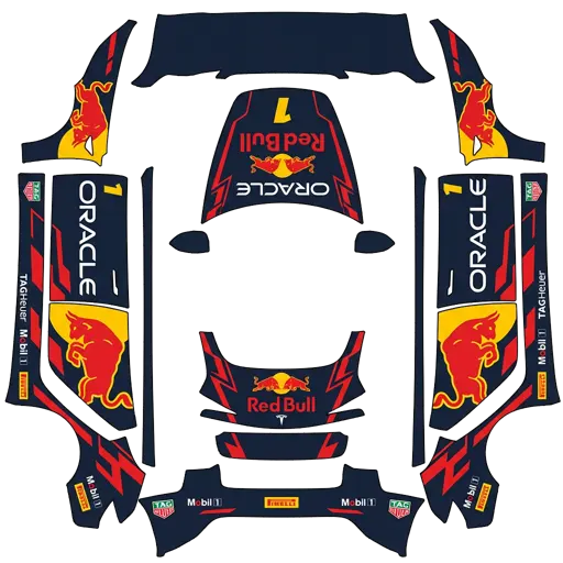 redbull community Tesla Paint Shop wrap template for Tesla Model 3 Highland 2024 2025