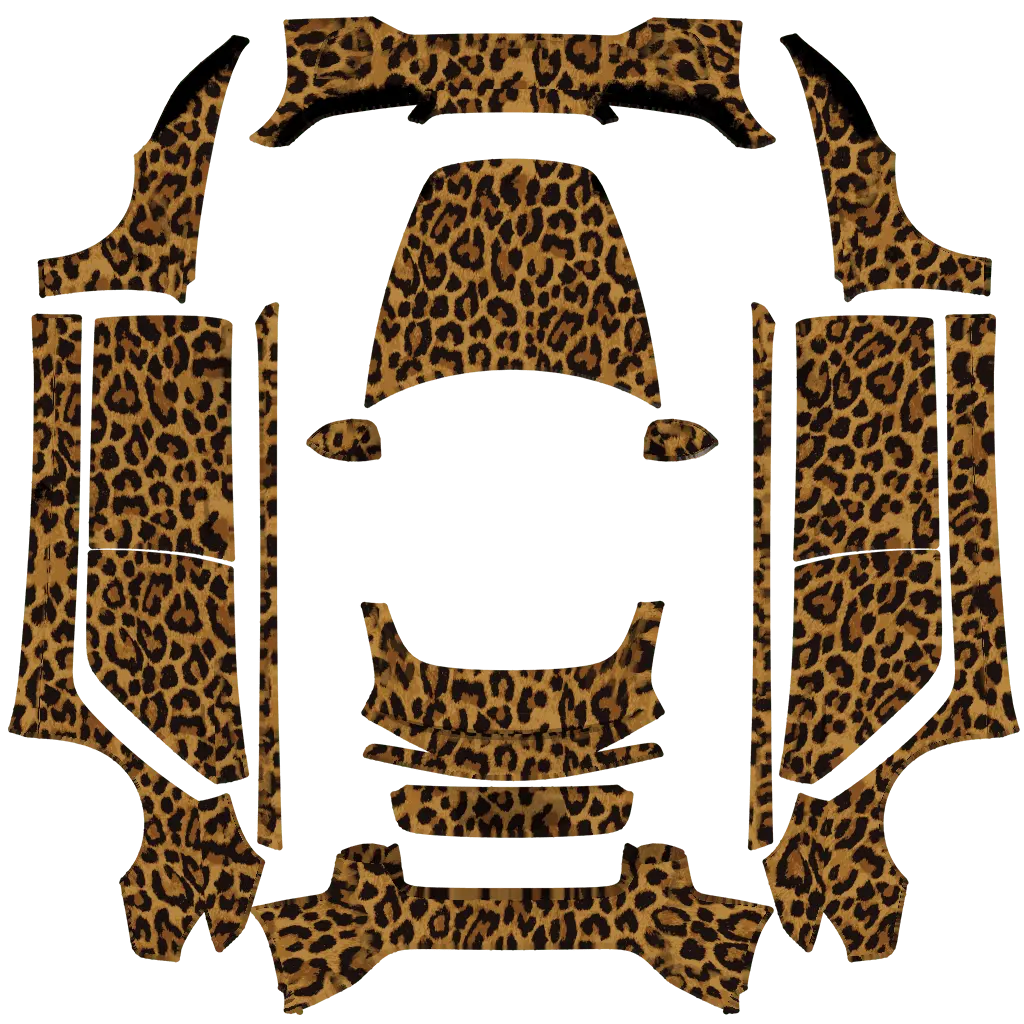 Leopard official Tesla Paint Shop wrap template for Tesla Model 3 Performance