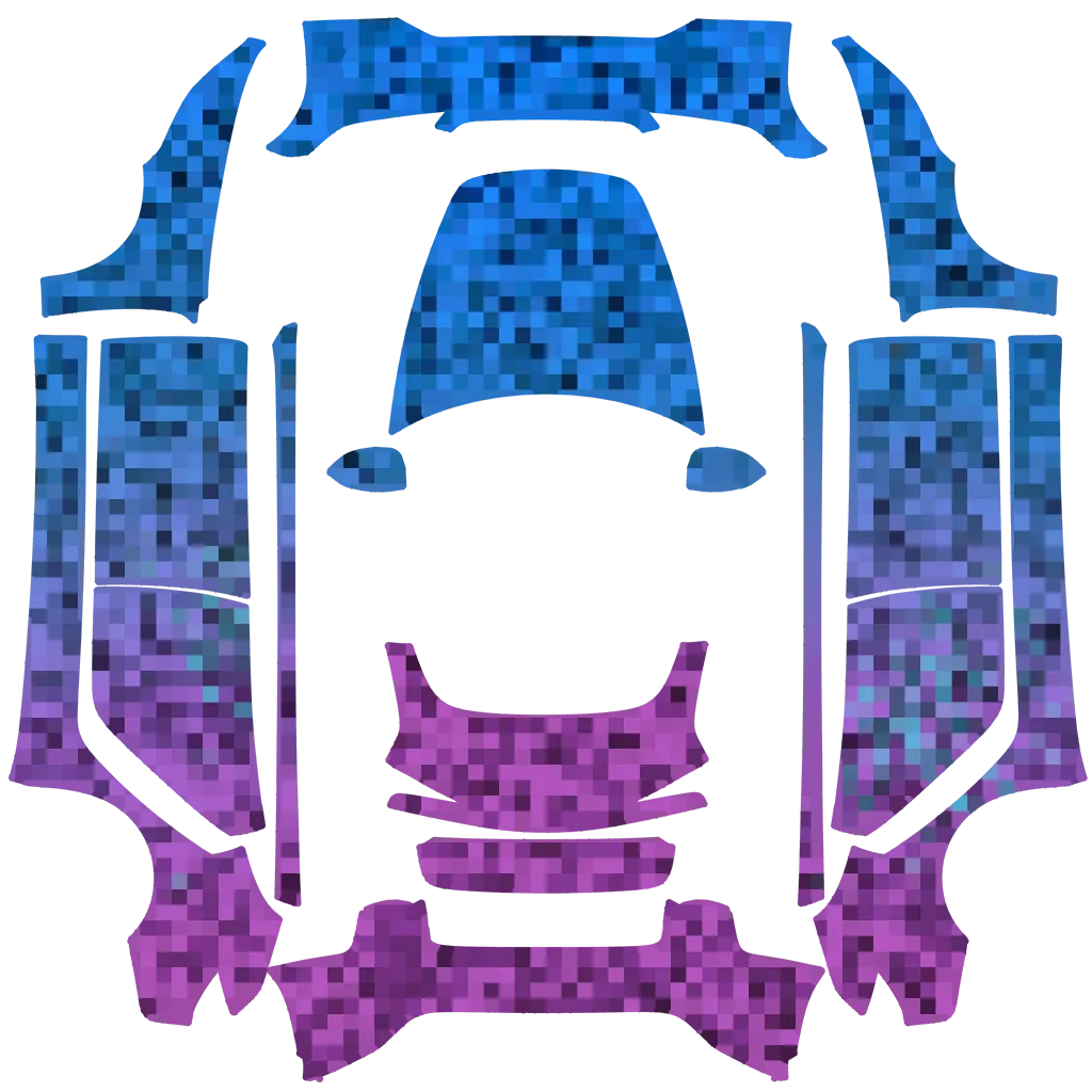 Pixel Art official Tesla Paint Shop wrap template for Tesla Model 3 Performance