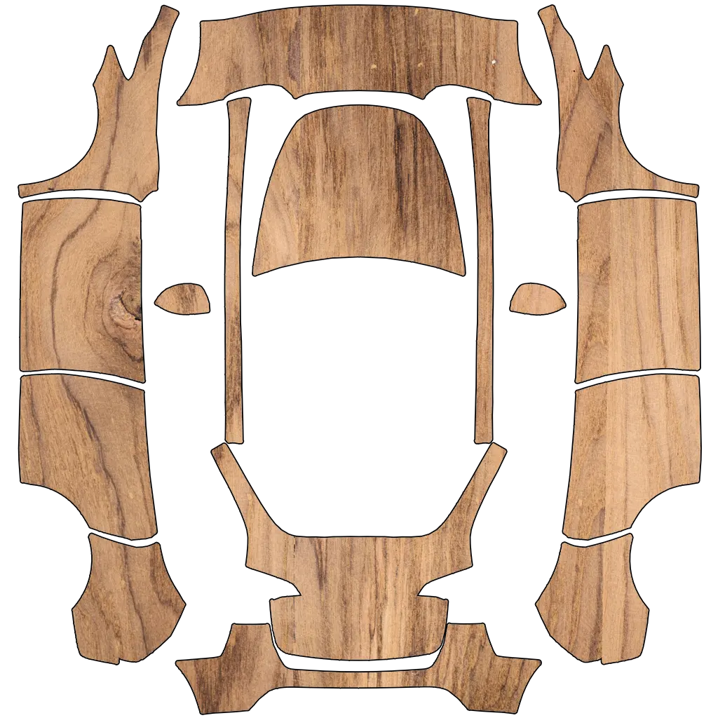 Wood community Tesla Paint Shop wrap template for Tesla Model Y 2020-2024