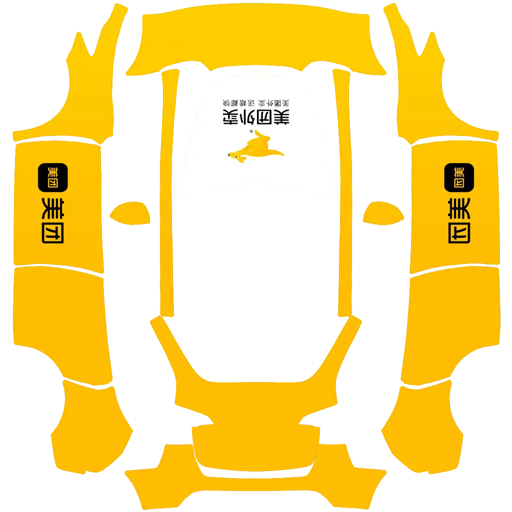 meituan-takeout community Tesla Paint Shop wrap template for Tesla Model Y 2020-2024