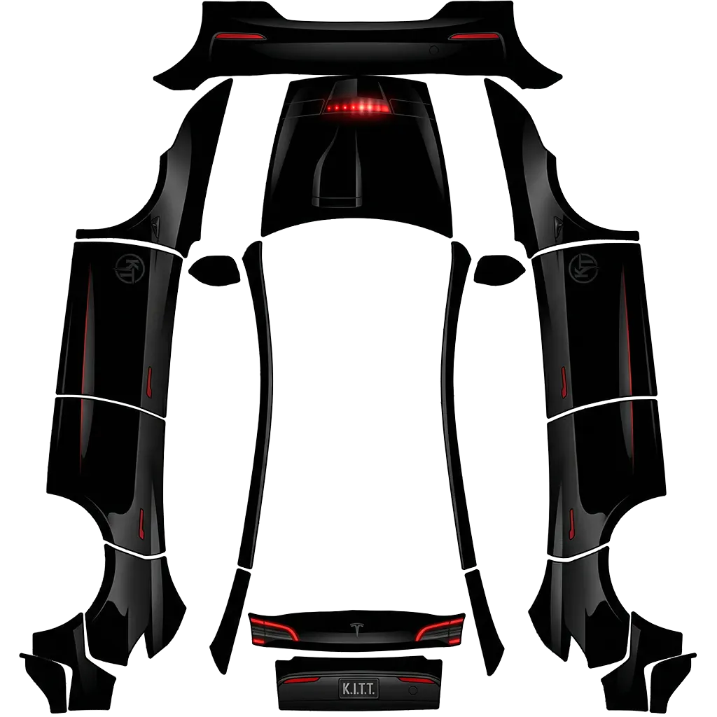 KITT community Tesla Paint Shop wrap template for Tesla Model Y Performance