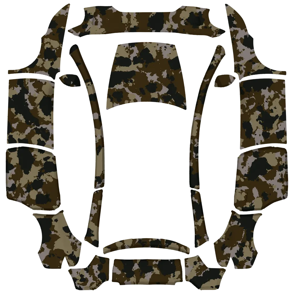 Camo official Tesla Paint Shop wrap template for Tesla Model Y Long Range