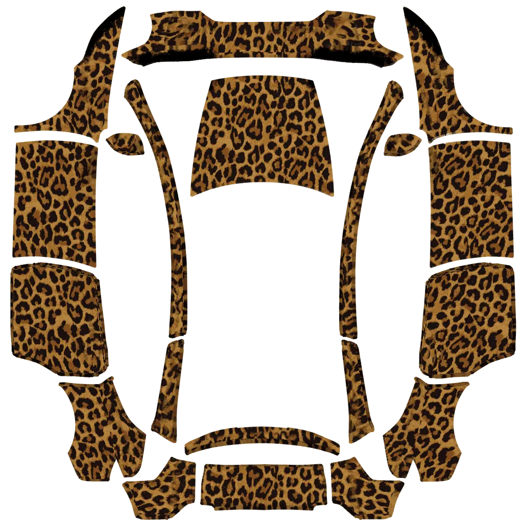 Leopard official Tesla Paint Shop wrap template for Tesla Model Y Long Range