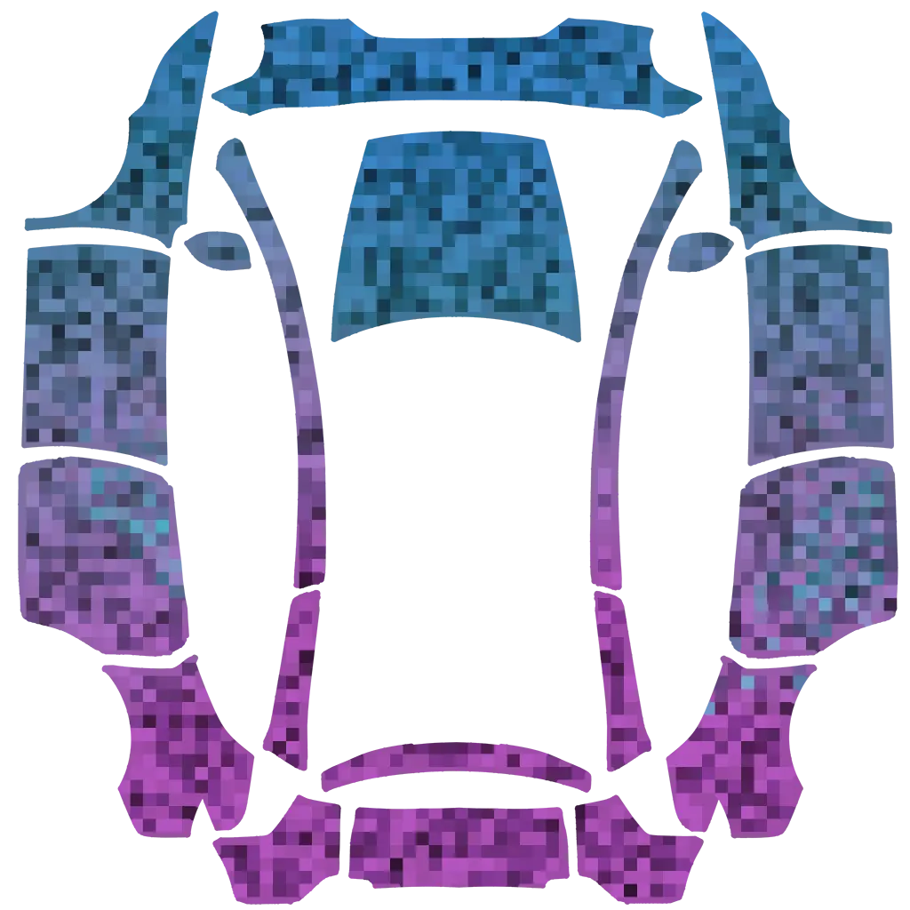 Pixel Art official Tesla Paint Shop wrap template for Tesla Model Y Long Range