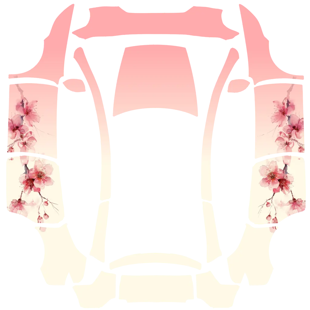 Sakura official Tesla Paint Shop wrap template for Tesla Model Y Long Range