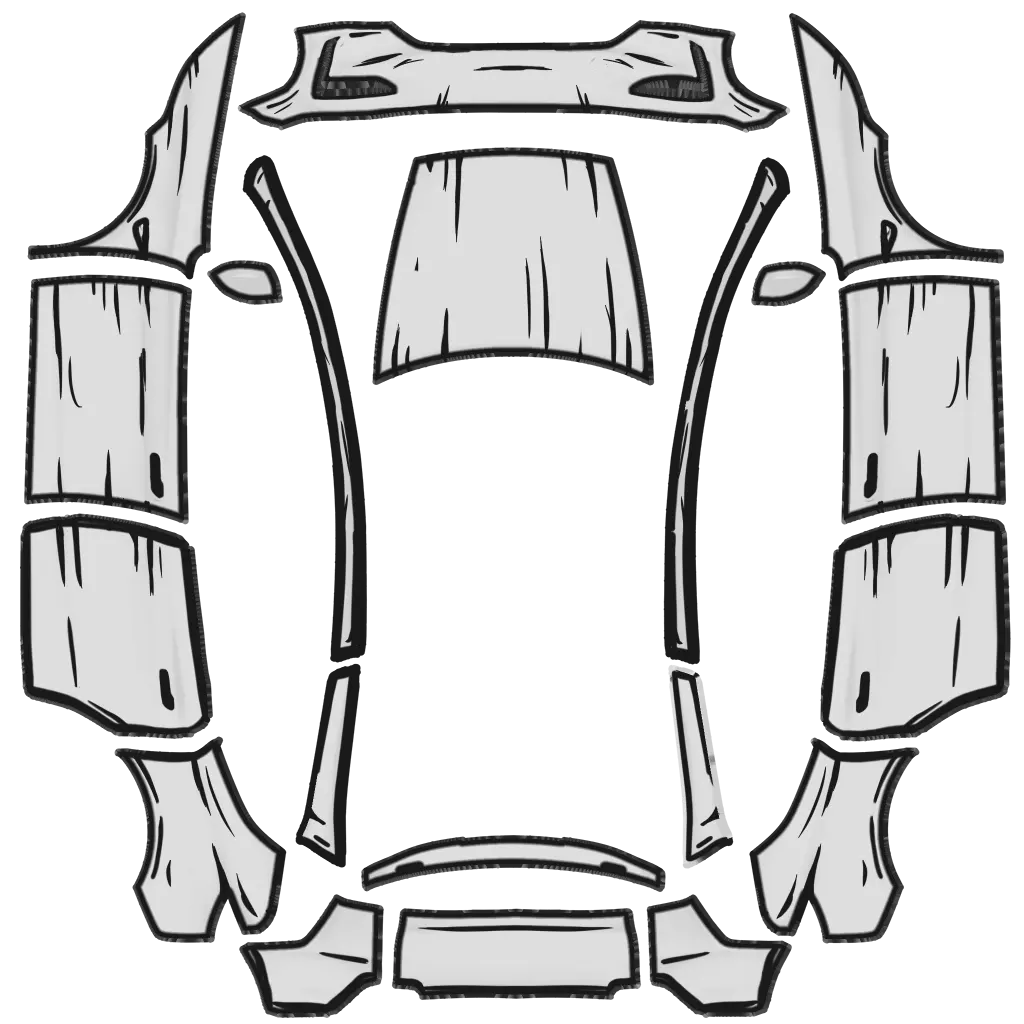 Sketch official Tesla Paint Shop wrap template for Tesla Model Y Long Range