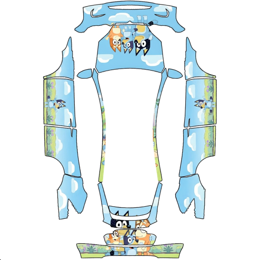 Blue Green Nature Space Art nature space Tesla wrap for Model X 2021