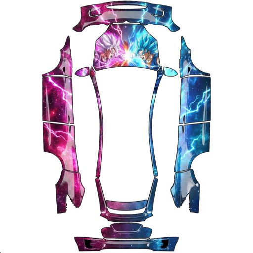 Pink Blue Abstract Artwork abstract art Tesla wrap for Model X 2021