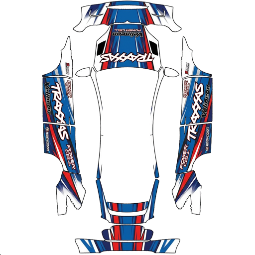 Blue Red Racing Livery motorsport Tesla wrap for Model X 2021