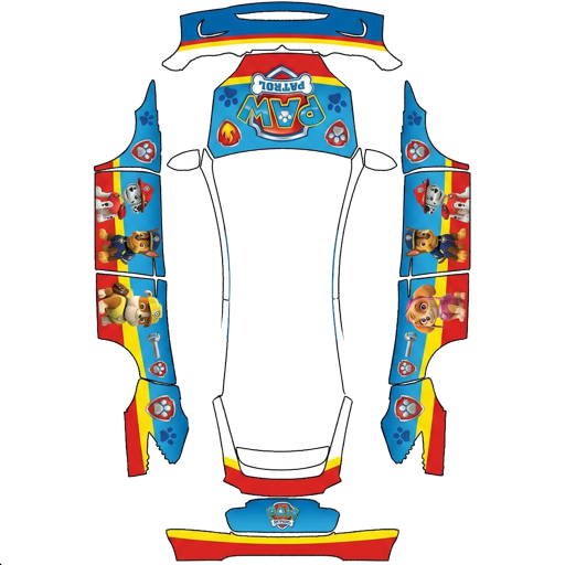 Blue Red Cartoon Character Art cartoon characters Tesla wrap for Model X 2021