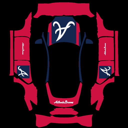 Atlanta Braves sports mlb Tesla wrap for Model S 2021