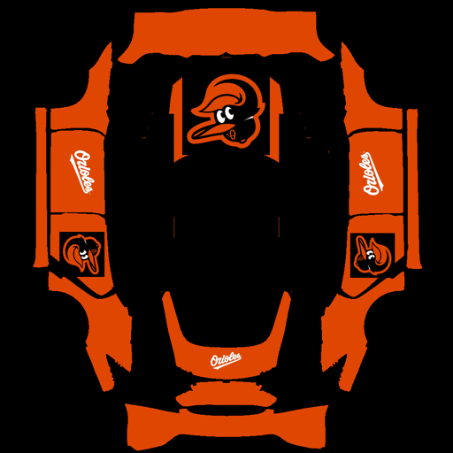 Baltimore Orioles sports mlb Tesla wrap for Model S 2021