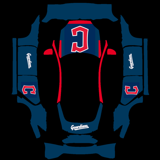 Cleveland Guardians sports mlb Tesla wrap for Model S 2021