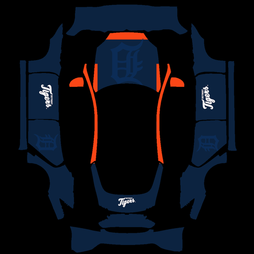 Detroit Tigers sports mlb Tesla wrap for Model S 2021