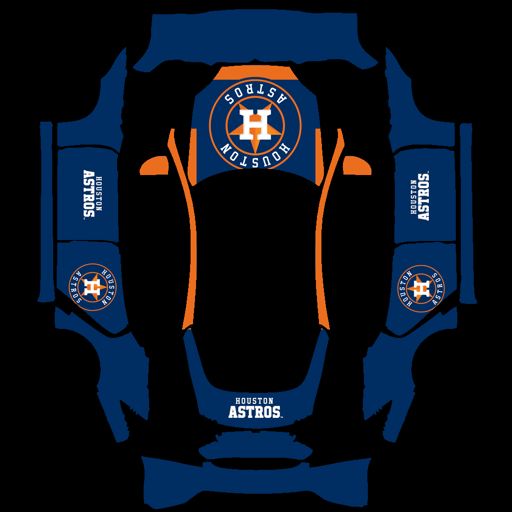 Houston Astros sports mlb Tesla wrap for Model S 2021