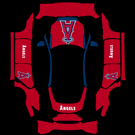 Los Angeles Angels sports mlb Tesla wrap for Model S 2021