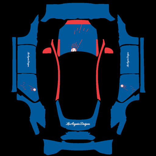 Los Angeles Dodgers sports mlb Tesla wrap for Model S 2021