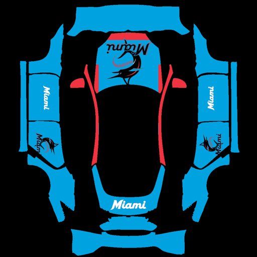 Miami Marlins sports mlb Tesla wrap for Model S 2021
