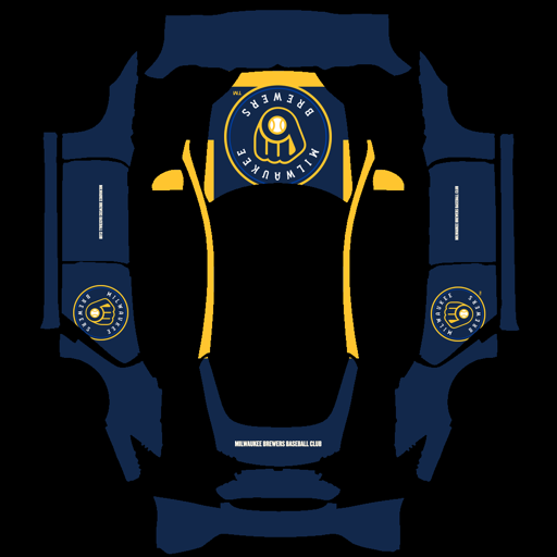 Milwaukee Brewers sports mlb Tesla wrap for Model S 2021