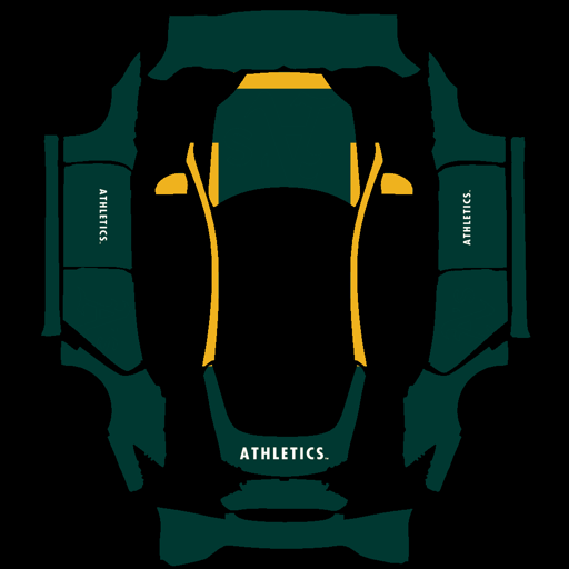 Oakland Athletics sports mlb Tesla wrap for Model S 2021