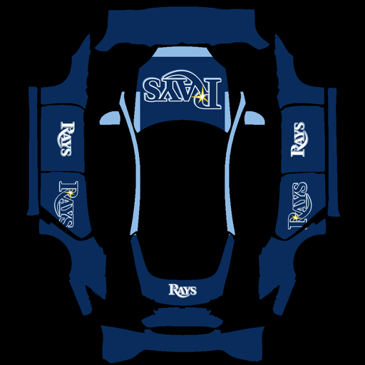 Tampa Bay Rays sports mlb Tesla wrap for Model S 2021