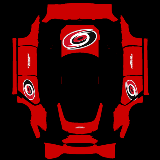 Carolina Hurricanes sports team Tesla wrap for Model S 2021