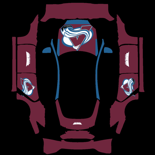 Colorado Avalanche sports team Tesla wrap for Model S 2021