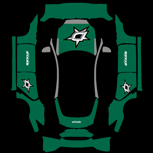 Dallas Stars sports team Tesla wrap for Model S 2021