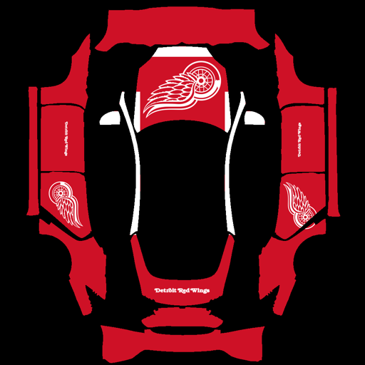 Detroit Red Wings sports team Tesla wrap for Model S 2021
