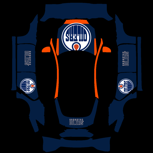 Edmonton Oilers sports team Tesla wrap for Model S 2021