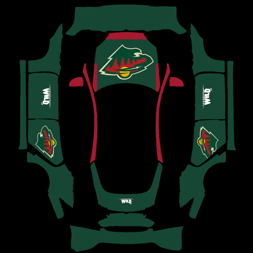 Minnesota Wild sports team Tesla wrap for Model S 2021