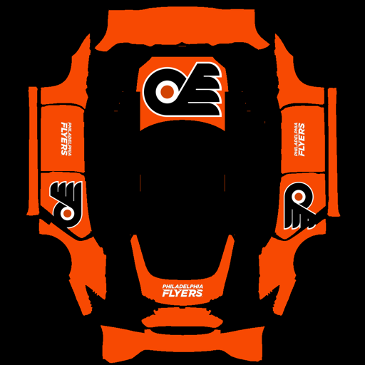 Philadelphia Flyers sports team Tesla wrap for Model S 2021