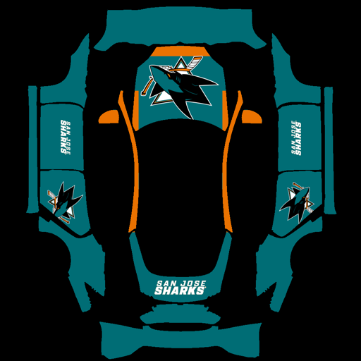 San Jose Sharks sports team Tesla wrap for Model S 2021