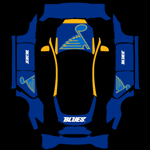 St Louis Blues sports team Tesla wrap for Model S 2021