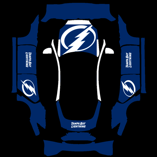 Tampa Bay Lightning sports team Tesla wrap for Model S 2021