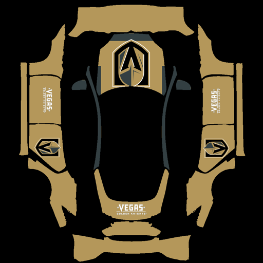 Vegas Golden Knights sports team Tesla wrap for Model S 2021