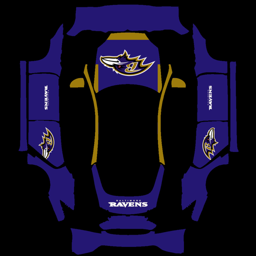 Baltimore Ravens sports nfl Tesla wrap for Model S 2021