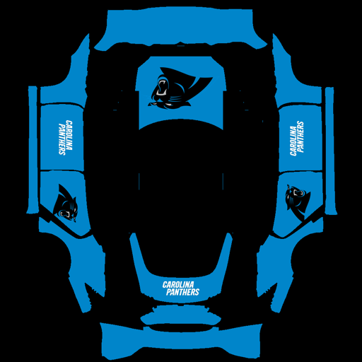 Carolina sports nfl Tesla wrap for Model S 2021