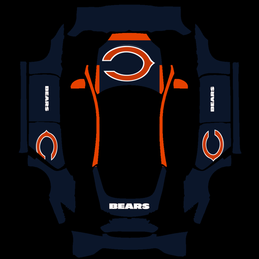 Chicago Bears sports nfl Tesla wrap for Model S 2021