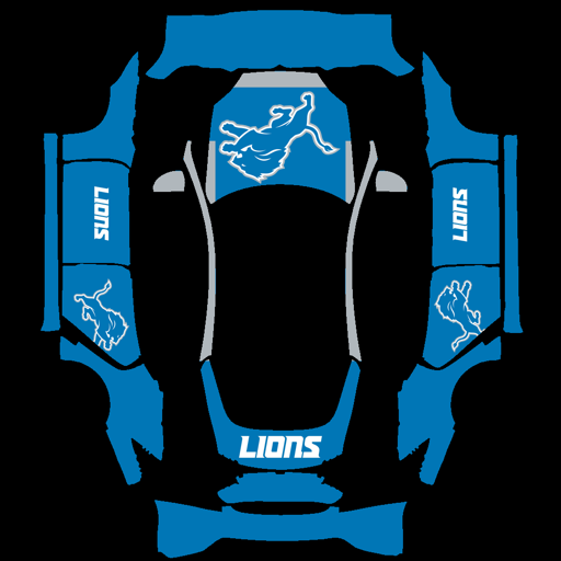 Detroit Lions sports nfl Tesla wrap for Model S 2021