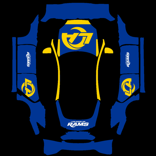 Los Angeles Rams sports nfl Tesla wrap for Model S 2021