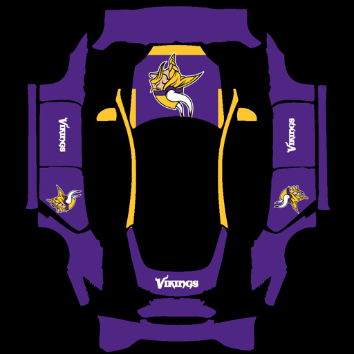 Minnesota Vikings sports nfl Tesla wrap for Model S 2021
